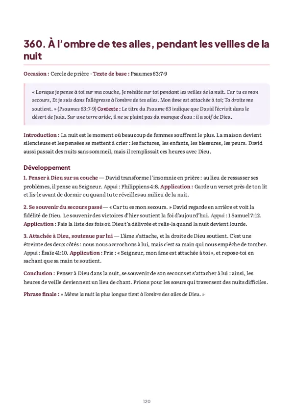Page du contenu&nbsp;: conclusion et phrase finale